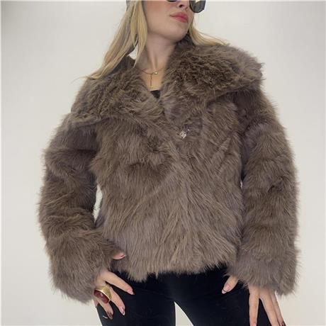 Pelliccia foderata con bottoni LUXE